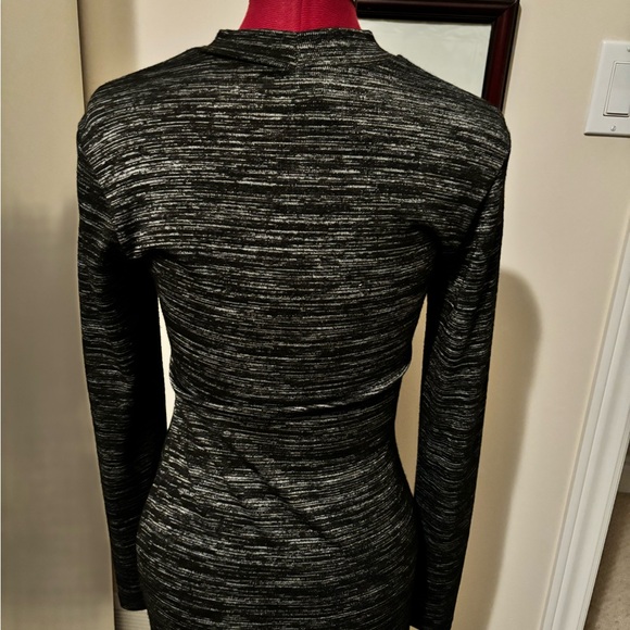 SM- Heather Grey Body Con Midi Dress - Picture 3 of 4
